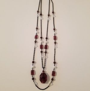 Premier Design Purple & Pearl Necklace